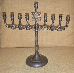 Elegant Silver Menorah